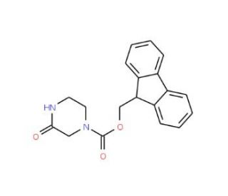 1-Fmoc-3-oxopiperazine - chemical structure image