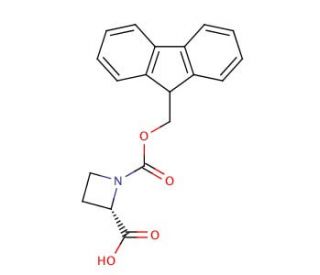 1-Fmoc-(S)-azetidine-2-carboxylic acid (CAS 136552-06-2) - chemical structure image
