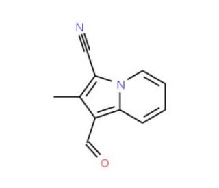 1-Formyl-2-methyl-indolizine-3-carbonitrile - chemical structure image
