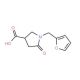 1-(Fur-2-ylmethyl)-5-oxopyrrolidine-3-carboxylic acid (CAS 175136-93-3) - chemical structure image