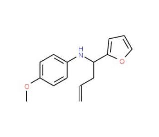(1-Furan-2-yl-but-3-enyl)-(4-methoxy-phenyl)-amine (CAS 173416-01-8) - chemical structure image