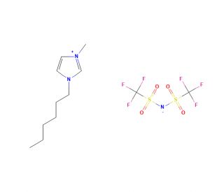 1-Hexyl-3-methylimidazolium Bis(trifluoromethanesulfonyl)imide (CAS 382150-50-7) - chemical structure image