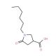 1-Hexyl-5-oxopyrrolidine-3-carboxylic acid (CAS 116167-27-2) - chemical structure image