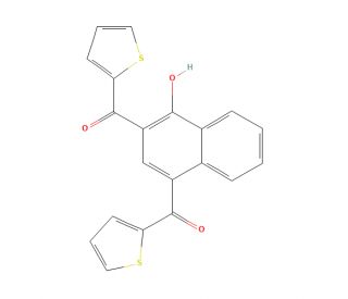 (1-Hydroxy-4-(thiophene-2-carbonyl)-naphthalen-2-yl)-thiophen-2-yl-methanone - chemical structure image