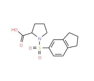 1-(Indane-5-sulfonyl)-pyrrolidine-2-carboxylic acid - chemical structure image