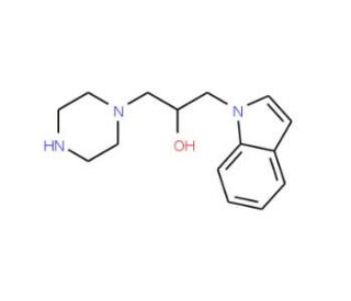 1-Indol-1-yl-3-piperazin-1-yl-propan-2-ol - chemical structure image