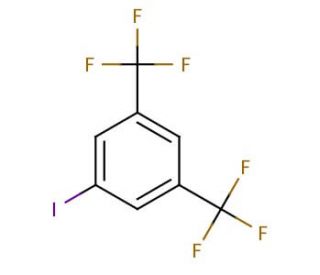 1-Iodo-3,5-bis(trifluoromethyl)benzene (CAS 328-73-4) - chemical structure image
