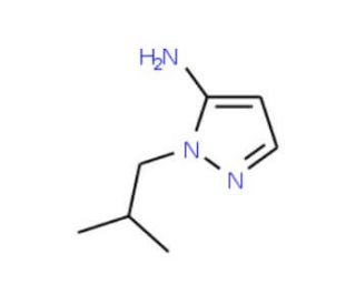1-isobutyl-1H-pyrazol-5-amine (CAS 3524-18-3) - chemical structure image