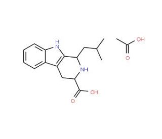 1-Isobutyl-2,3,4,9-tetrahydro-1H-beta-carboline-3-carboxylic acid acetate - chemical structure image