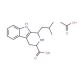 1-Isobutyl-2,3,4,9-tetrahydro-1H-beta-carboline-3-carboxylic acid acetate - chemical structure image