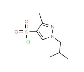 1-Isobutyl-3-methyl-1H-pyrazole-4-sulfonyl chloride (CAS 1006453-74-2) - chemical structure image