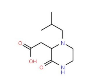 (1-Isobutyl-3-oxo-piperazin-2-yl)-acetic acid - chemical structure image