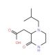 (1-Isobutyl-3-oxo-piperazin-2-yl)-acetic acid - chemical structure image