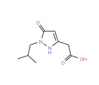 (1-isobutyl-5-oxo-2,5-dihydro-1H-pyrazol-3-yl)acetic acid - chemical structure image