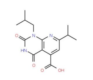 1-isobutyl-7-isopropyl-2,4-dioxo-1,2,3,4-tetrahydropyrido[2,3-d]pyrimidine-5-carboxylic acid - chemical structure image