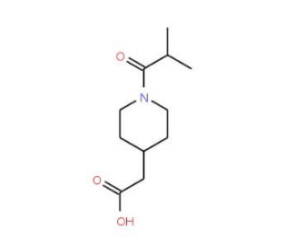 (1-Isobutyryl-piperidin-4-yl)-acetic acid - chemical structure image