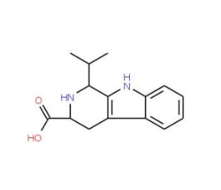 1-Isopropyl-2,3,4,9-tetrahydro-1H-beta-carboline-3-carboxylic acid (CAS 436811-11-9) - chemical structure image