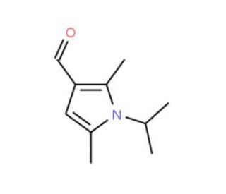 1-isopropyl-2,5-dimethyl-1H-pyrrole-3-carbaldehyde (CAS 18870-77-4) - chemical structure image