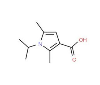 1-isopropyl-2,5-dimethyl-1H-pyrrole-3-carboxylic acid (CAS 847744-27-8) - chemical structure image