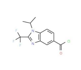 1-Isopropyl-2-(trifluoromethyl)-1H-benzimidazole-5-carbonyl chloride (CAS 690632-69-0) - chemical structure image
