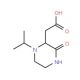 (1-Isopropyl-3-oxo-piperazin-2-yl)-acetic acid (CAS 1024618-84-5) - chemical structure image