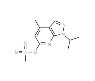 1-isopropyl-4-methyl-1H-pyrazolo[3,4-b]pyridin-6-yl methanesulfonate - chemical structure image
