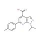 1-isopropyl-6-(4-methylphenyl)-1H-pyrazolo[3,4-b]pyridine-4-carboxylic acid - chemical structure image