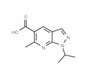 1-isopropyl-6-methyl-1H-pyrazolo[3,4-b]pyridine-5-carboxylic acid - chemical structure image