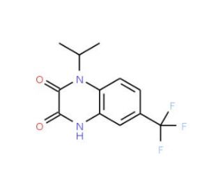 1-Isopropyl-6-(trifluoromethyl)-1H,4H-quinoxaline-2,3-dione - chemical structure image