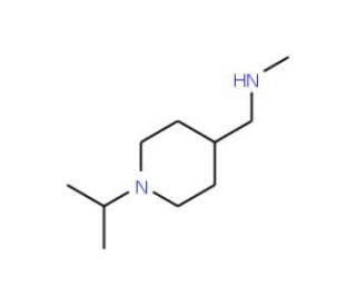 (1-Isopropyl-piperidin-4-ylmethyl)-methyl-amine - chemical structure image