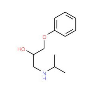 1-Isopropylamino-3-phenoxy-propan-2-ol (CAS 7695-63-8) - chemical structure image