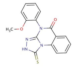 1-mercapto-4-(2-methoxyphenyl)[1,2,4]triazolo[4,3-a]quinazolin-5(4H)-one - chemical structure image