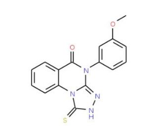 1-mercapto-4-(3-methoxyphenyl)[1,2,4]triazolo[4,3-a]quinazolin-5(4H)-one - chemical structure image
