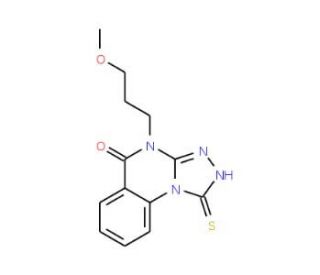 1-mercapto-4-(3-methoxypropyl)[1,2,4]triazolo[4,3-a]quinazolin-5(4H)-one - chemical structure image