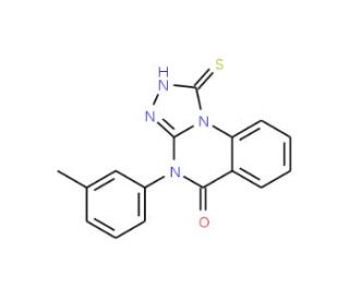 1-mercapto-4-(3-methylphenyl)[1,2,4]triazolo[4,3-a]quinazolin-5(4H)-one (CAS 67442-91-5) - chemical structure image