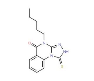 1-mercapto-4-pentyl[1,2,4]triazolo[4,3-a]quinazolin-5(4H)-one - chemical structure image