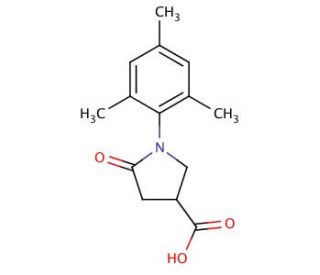 1-mesityl-5-oxopyrrolidine-3-carboxylic acid (CAS 63675-25-2) - chemical structure image