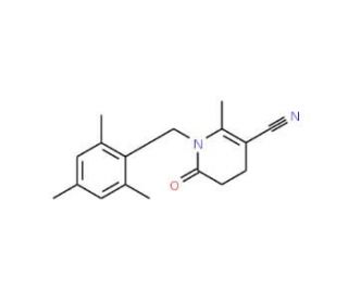 1-(Mesitylmethyl)-2-methyl-6-oxo-1,4,5,6-tetrahydro-3-pyridinecarbonitrile - chemical structure image