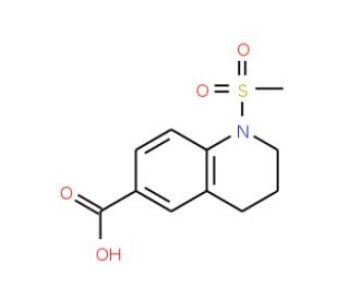 1-Methanesulfonyl-1,2,3,4-tetrahydro-quinoline-6-carboxylic acid - chemical structure image