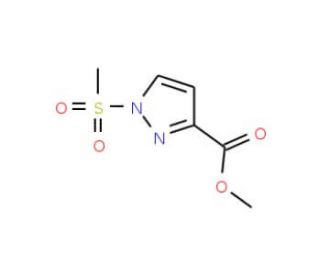 1-Methanesulfonyl-1H-pyrazole-3-carboxylic acid methyl ester - chemical structure image