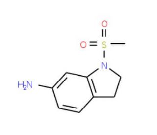 1-Methanesulfonyl-2,3-dihydro-1H-indol-6-ylamine - chemical structure image