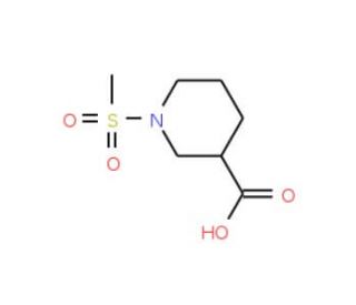 1-Methanesulfonyl-piperidine-3-carboxylic acid (CAS 304026-07-1) - chemical structure image