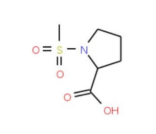 1-Methanesulfonyl-pyrrolidine-2-carboxylic acid - chemical structure image