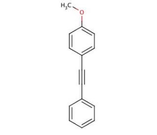 1-Methoxy-4-phenylethynyl-benzene (CAS 7380-78-1) - chemical structure image