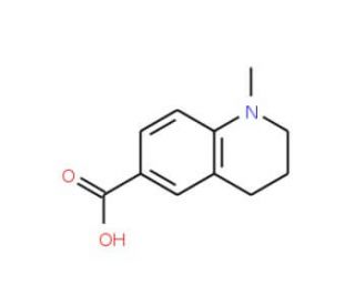 1-Methyl-1,2,3,4-tetrahydro-quinoline-6-carboxylic acid (CAS 162648-46-6) - chemical structure image