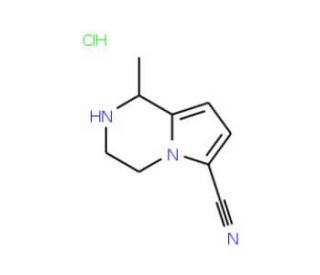 1-methyl-1,2,3,4-tetrahydropyrrolo[1,2-a]pyrazine-6-carbonitrile hydrochloride - chemical structure image