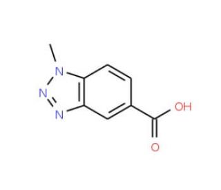 1-Methyl-1H-1,2,3-benzotriazole-5-carboxylic acid (CAS 305381-67-3) - chemical structure image