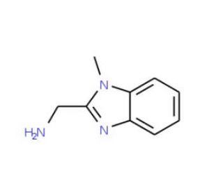 (1-Methyl-1H-benzimidazol-2-yl)methylamine (CAS 20028-40-4) - chemical structure image