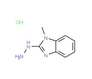 (1-Methyl-1H-benzoimidazol-2-yl)-hydrazine hydrochloride - chemical structure image