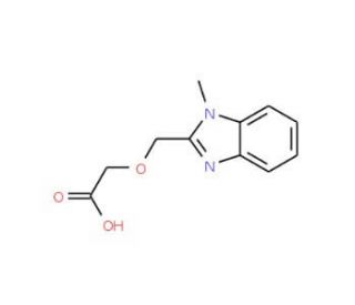 (1-Methyl-1H-benzoimidazol-2-ylmethoxy)-acetic acid - chemical structure image